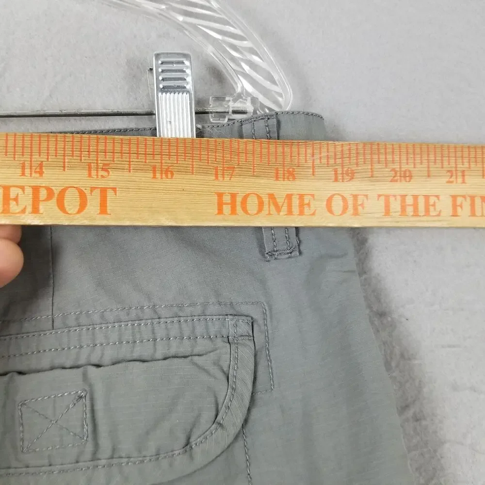 Hawke & Co‎ Shorts Mens 36 Gray Cargo Outdoor Lightweight Ripstop Pockets Nylon